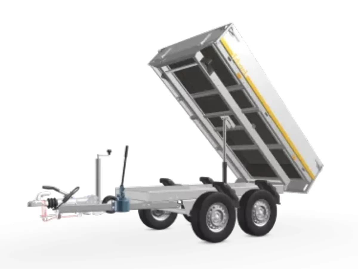 Anhänger 2,7 to Kipper Eduard Drei-Seiten-Kipper mit Auffahrrampen mieten